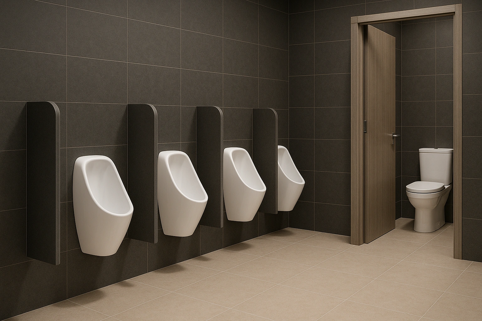 Washroom including paper towels, toilet rolls, soap dispensers and hygiene supplies for local businesses